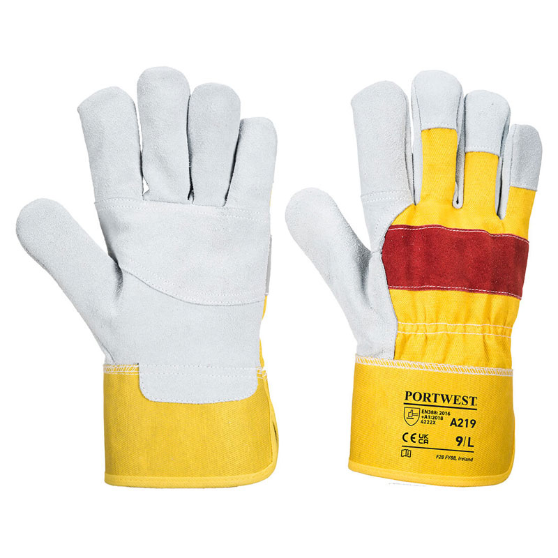 Classic Chrome Rigger Glove - Yellow/Red - XL E