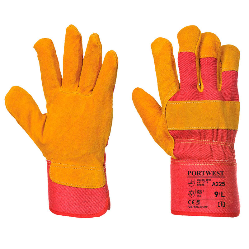 Fleece Lined Rigger Glove - Red - XL R