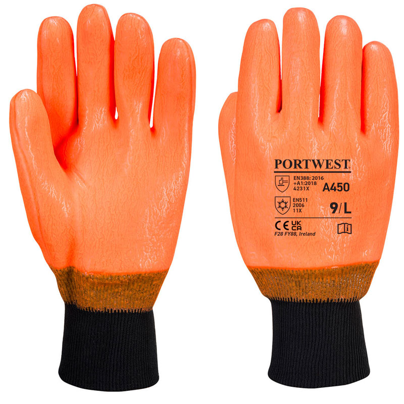 Weatherproof Hi - Vis Glove - Orange - XL R