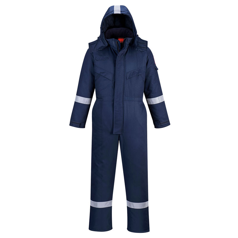 Araflame Insulated Winter Coverall  - Navy - L R