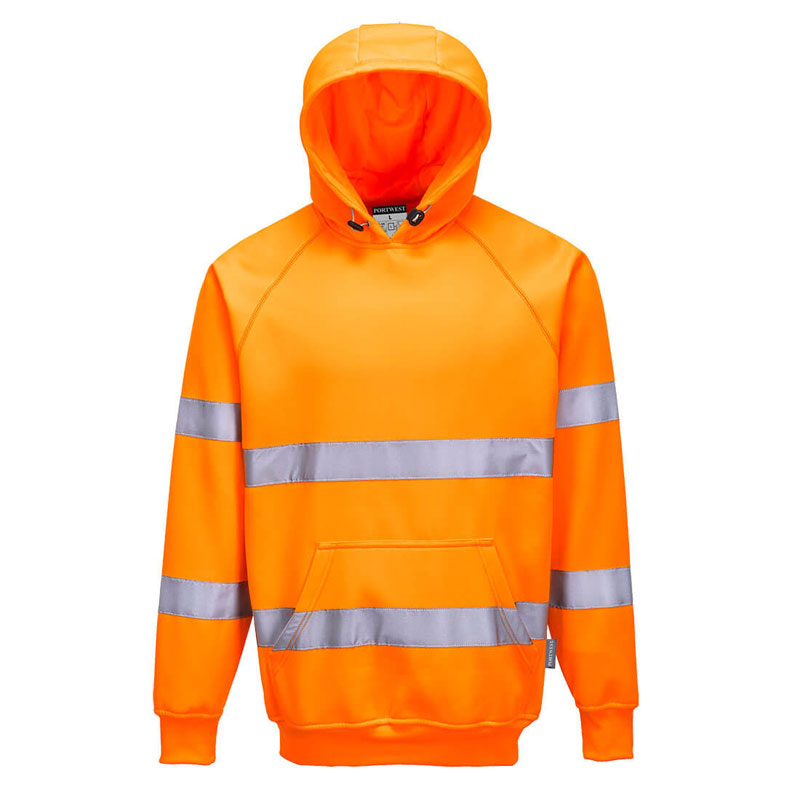 Hi-Vis Hooded Sweatshirt - Orange - 4XL R