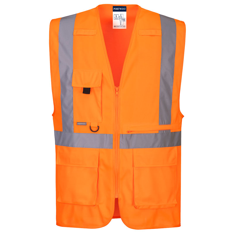 Hi-vis Executive Vest With Tablet Pocket - Orange - 4XL R