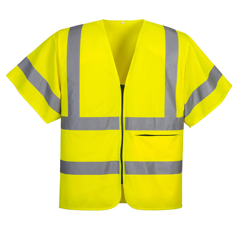 Half Sleeve Zip Vest - Yellow - L R