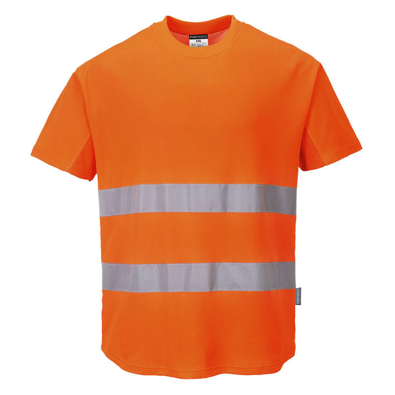 Mesh T-Shirt - Orange - L R