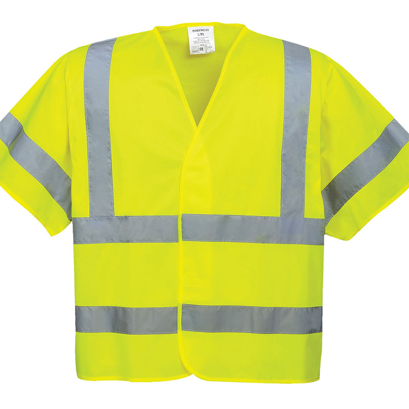 Hi-Vis Short Sleeved Vest - Yellow - L/XL R