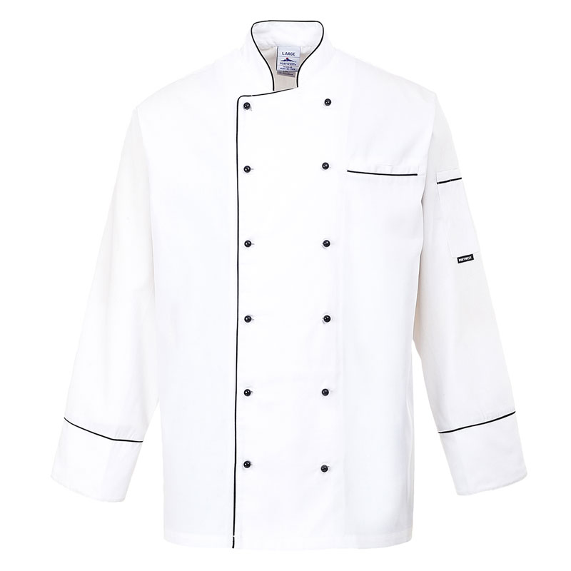 Cambridge Chefs Jacket - White - L R