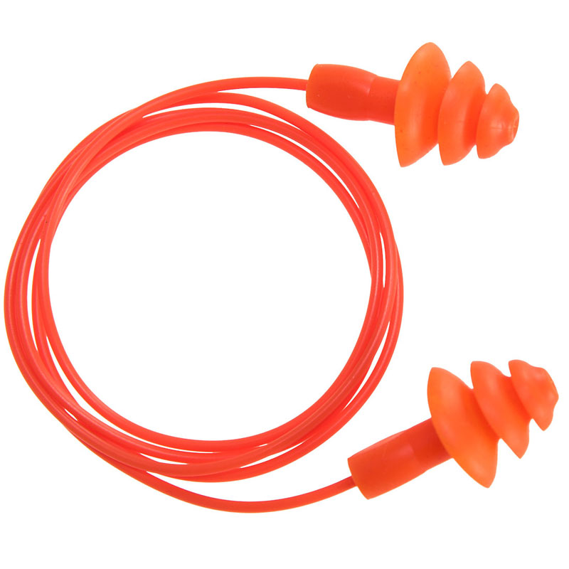 Reusable Corded TPR Ear Plug ( 50 pairs) - Orange -  R