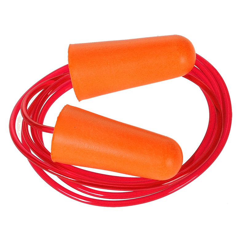 Corded PU Foam Ear Plug (200 pairs) - Orange -  R