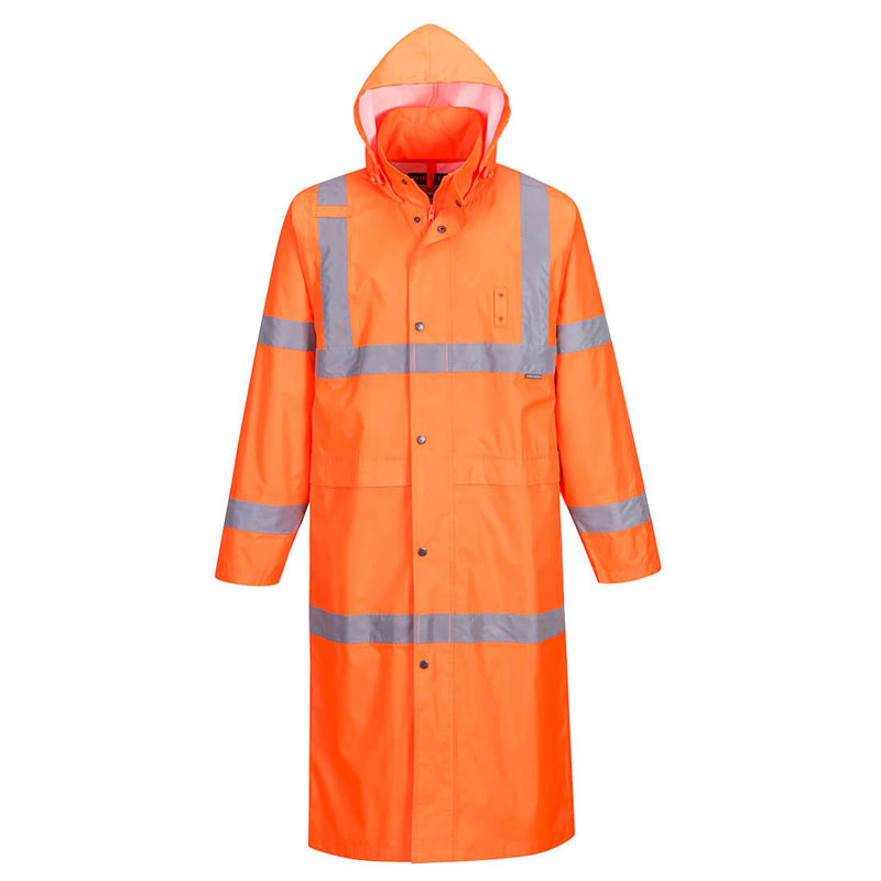 Hi-Vis Coat 122cm - Orange - L R