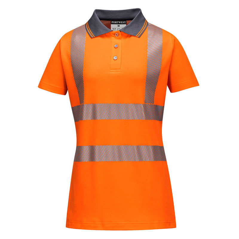 Ladies Pro Polo Shirt - Orange - L R
