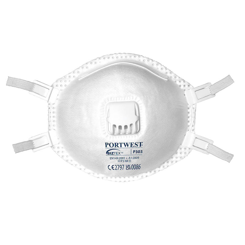 FFP3 Valved Dolomite Respirator - White -  R