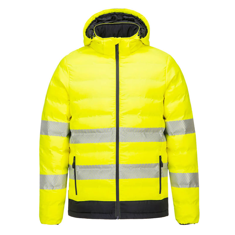 Hi Vis Ultrasonic Heated Tunnel Jacket - Yellow/Black - L R