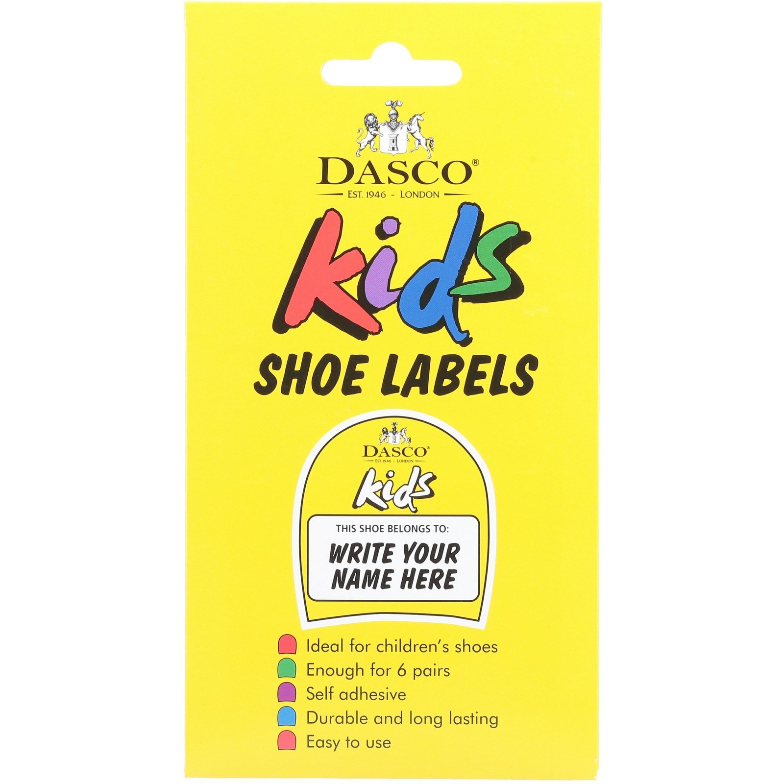 Shoe Labels Display Box 24 Pack