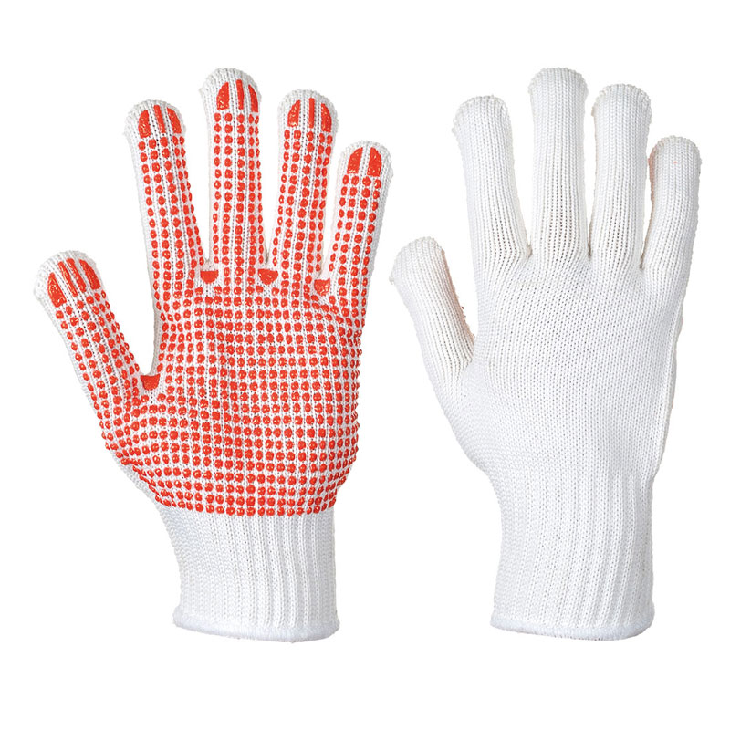 Heavyweight Polka Dot Glove - White/Red - L R