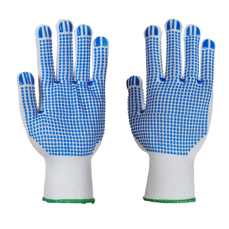 Polka Dot Plus Glove - White/Blue - L R
