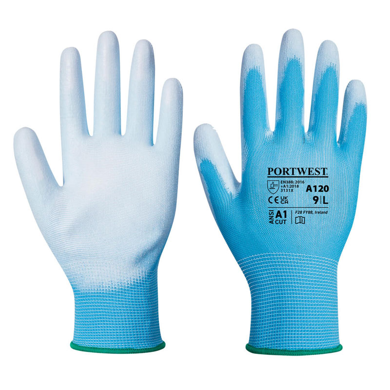 PU Palm Glove - Blue - L R