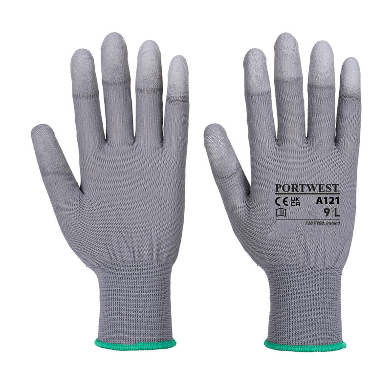 PU Fingertip Glove - Grey - L R