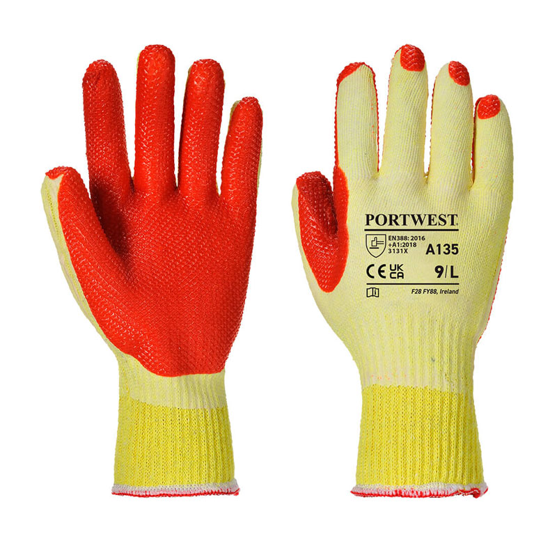 Tough Grip Glove - Yellow/Orange - L R
