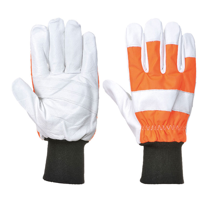Oak Chainsaw Protective Glove (Class 0) - Orange - L R