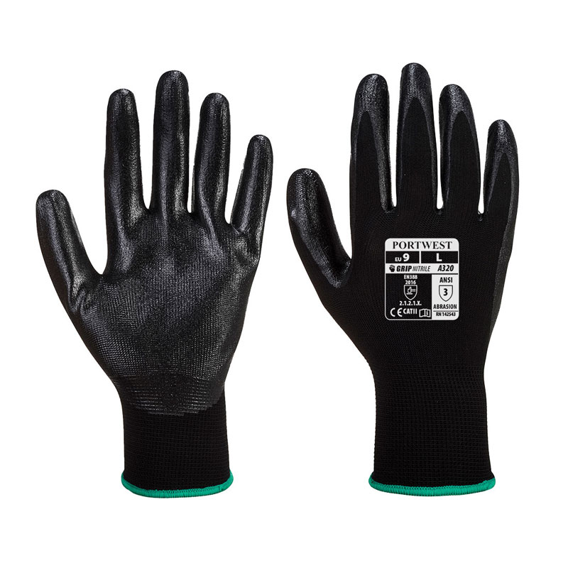 Dexti-Grip Glove - Black - L R