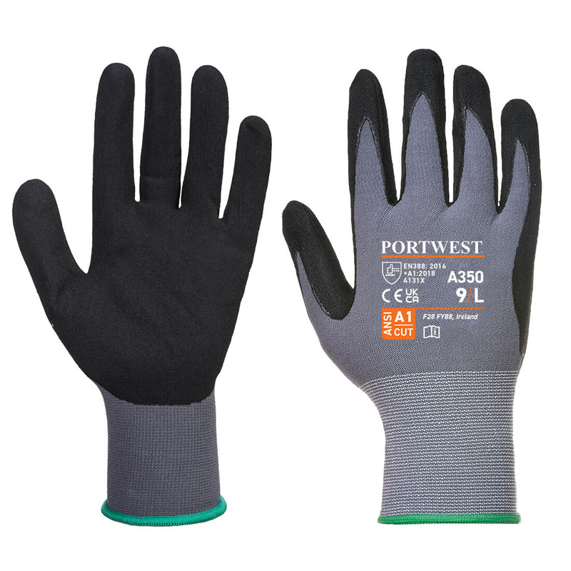 DermiFlex Glove - Black - L R