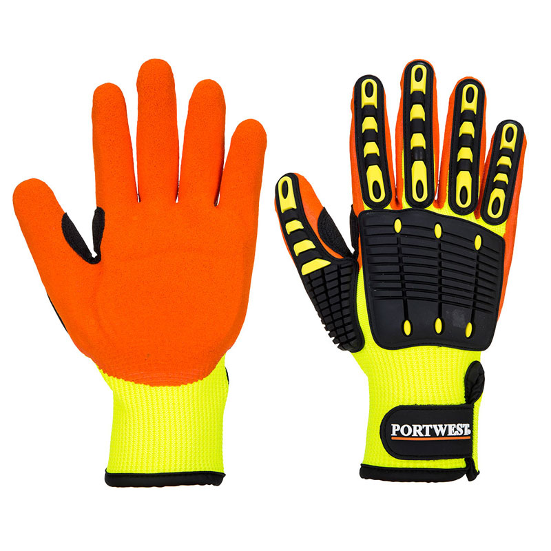 Anti Impact Grip Glove - Yellow/Orange - L R