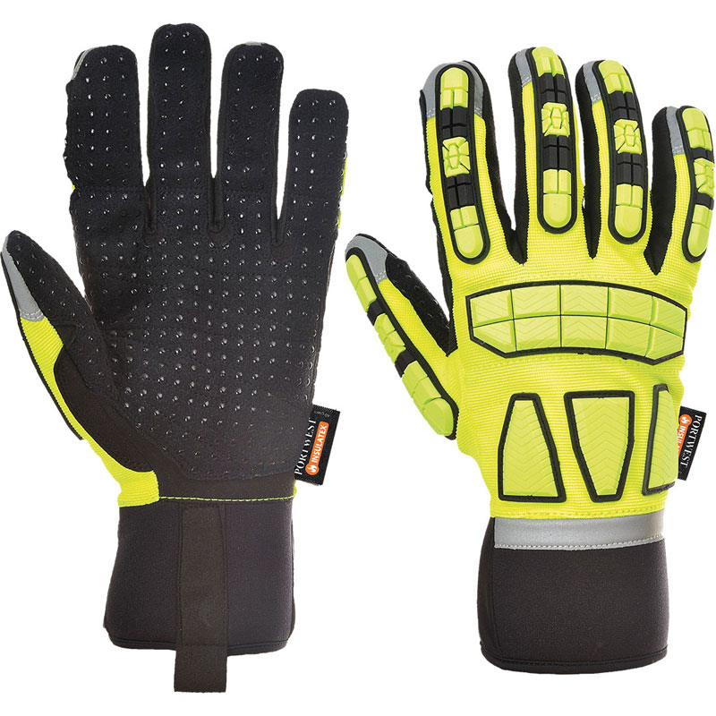 Safety Impact Glove Lined - Yellow - L R