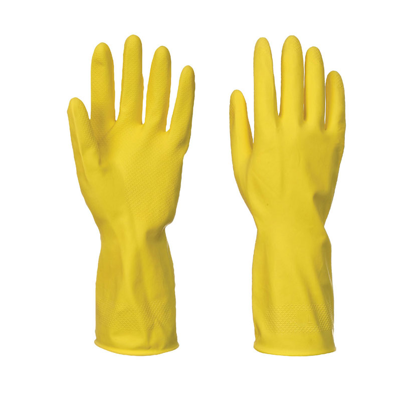 Household Latex Gloves (240 Pairs) - Yellow - L R