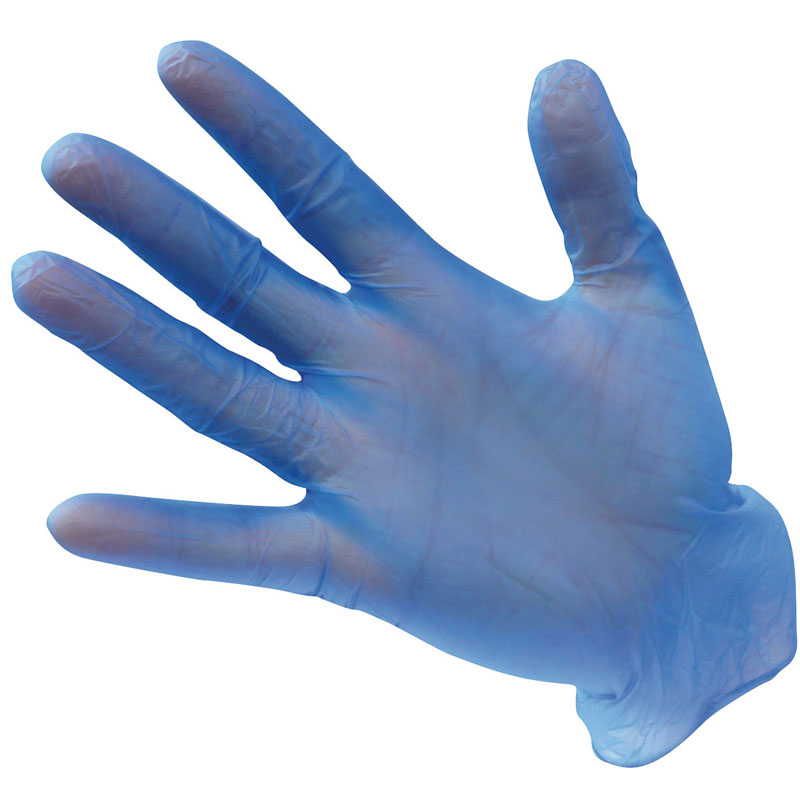 Powder Free Vinyl Disposable Glove - Blue - L U