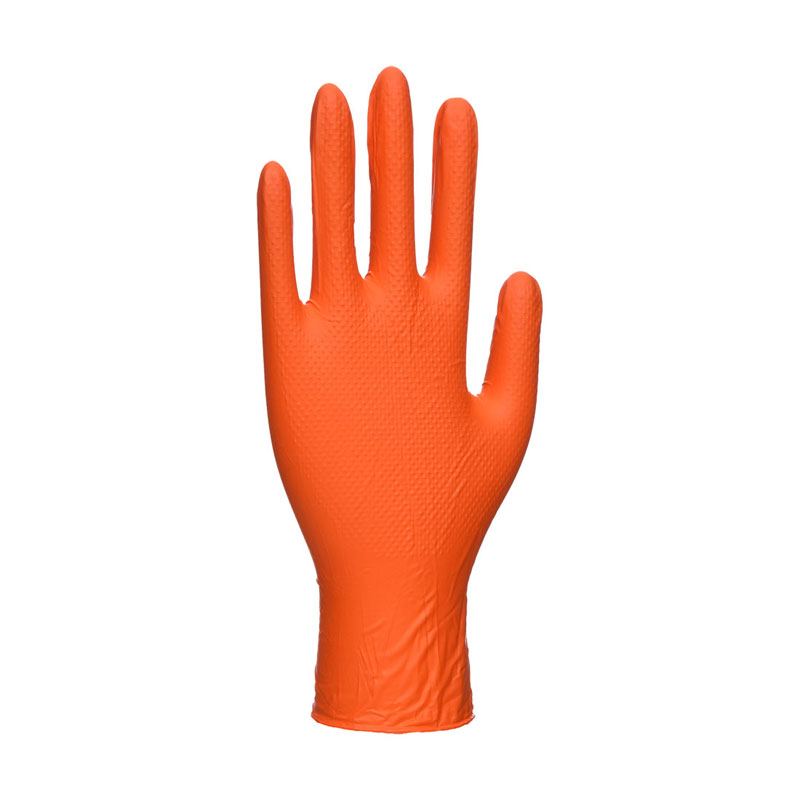 Portwest Orange HD Disposable Gloves - Orange - L R