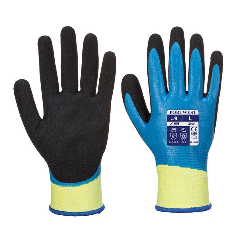 Aqua Cut Pro Glove - Blue/Black - L R