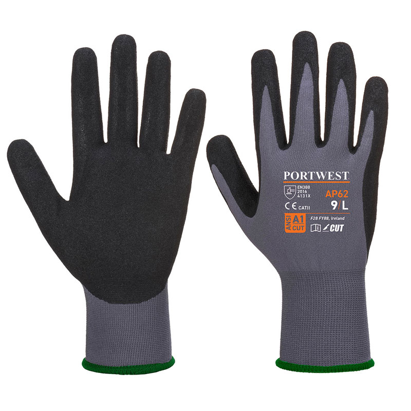 Dermiflex Aqua Glove - Grey/Black - L R