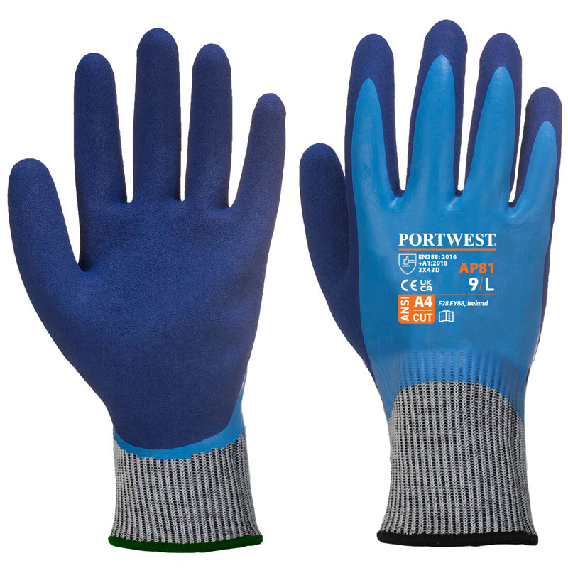 Liquid Pro HR Cut Glove - Blue - L R