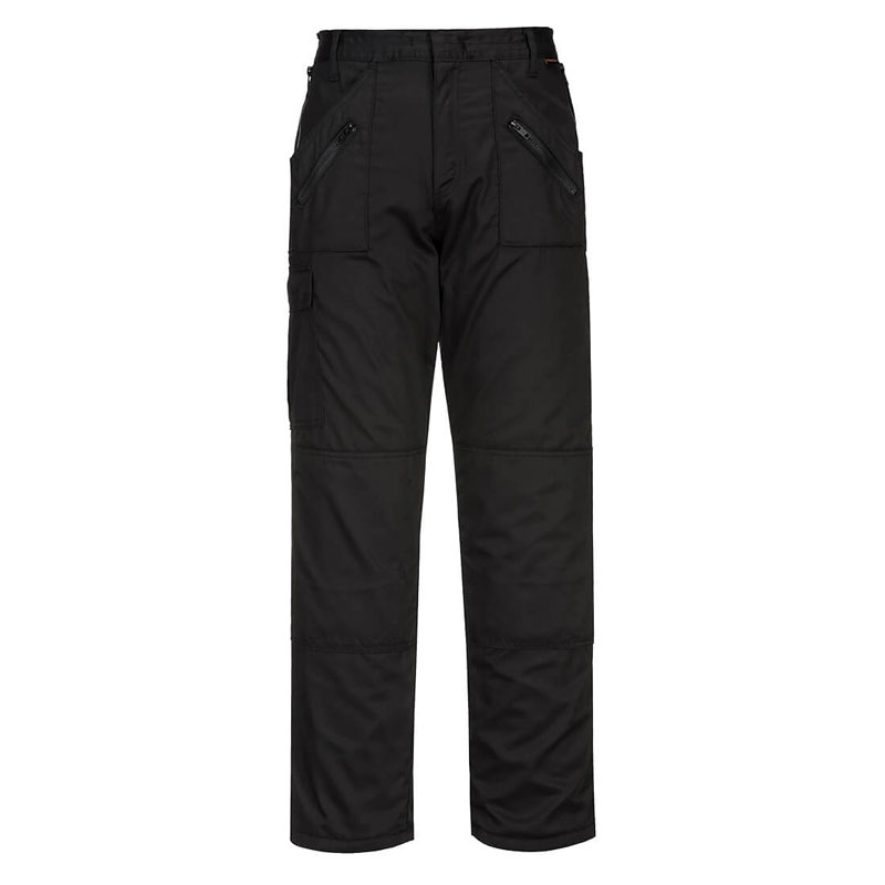 Lined Action Trousers - Black - L R
