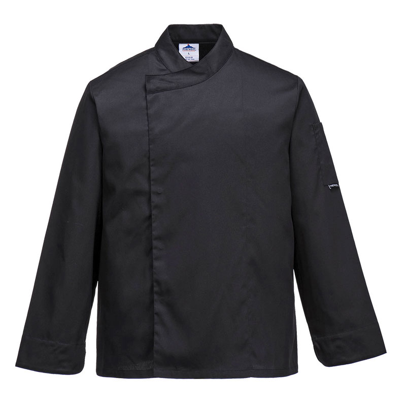 Cross-Over Chefs Jacket - Black - L R