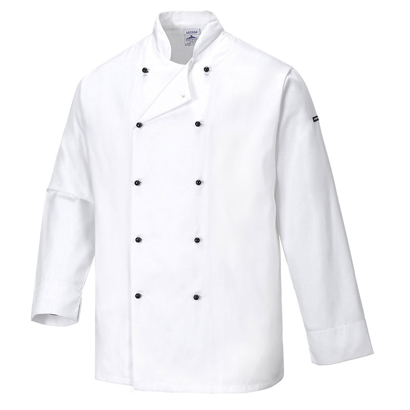 Cornwall Chefs Jacket - White - L R