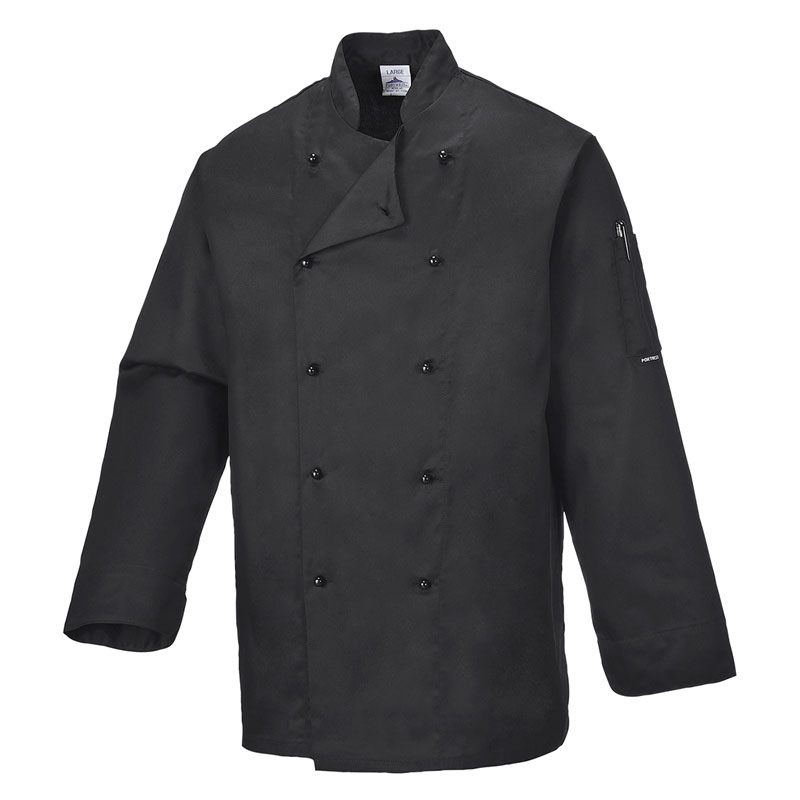 Somerset Chefs Jacket - Black - L R