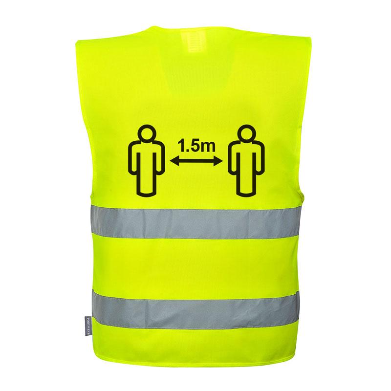 Social Distancing Vest 1.5m - Yellow - L/XL R