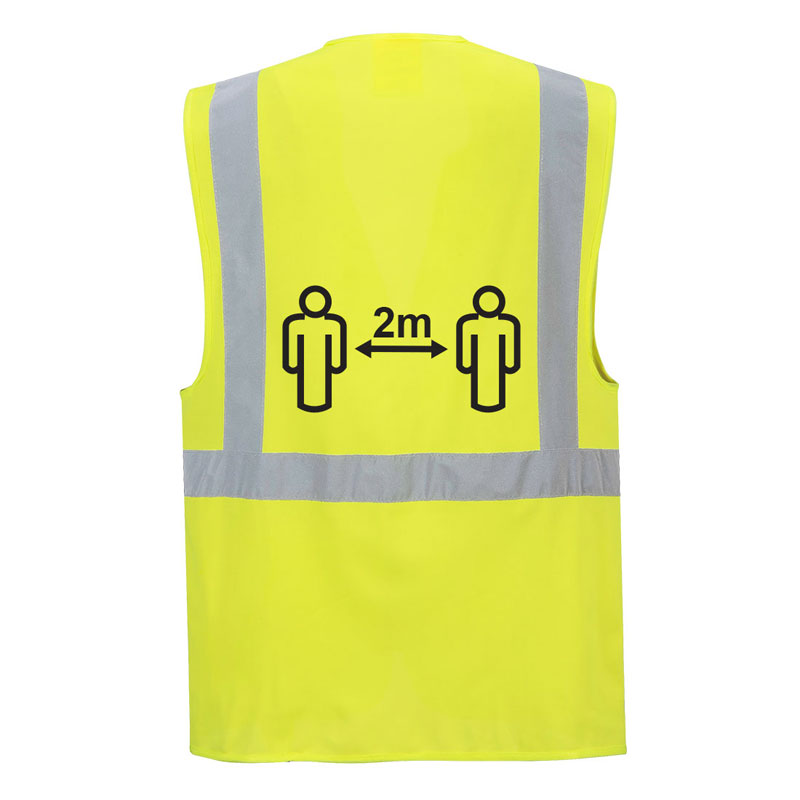 Social Distancing Executive Vest 2m - Yellow - 4XL R