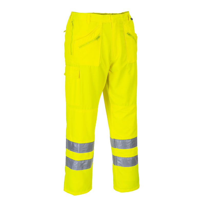 Hi-Vis Action Trousers - Yellow - L R