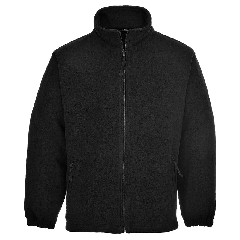 Aran Fleece Jacket - Black - L R