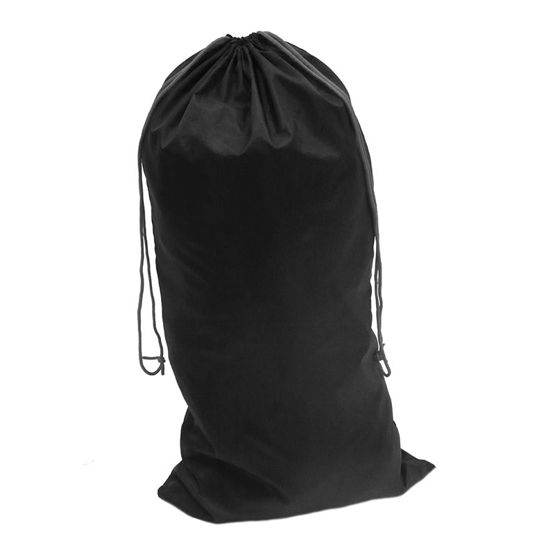 Nylon Drawstring Bag - Black -  R