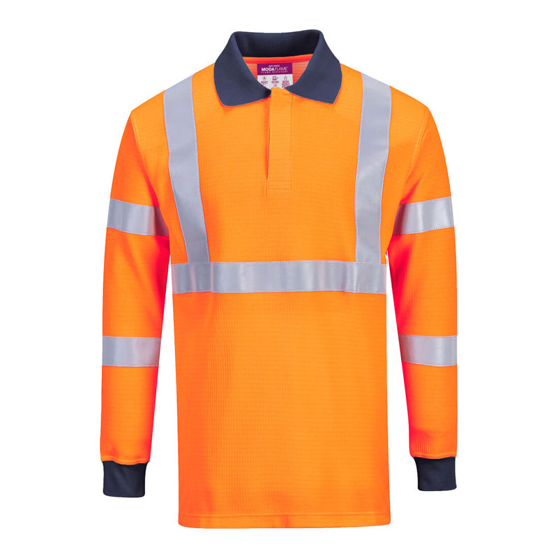 Flame Resistant RIS Polo Shirt - Orange - L R
