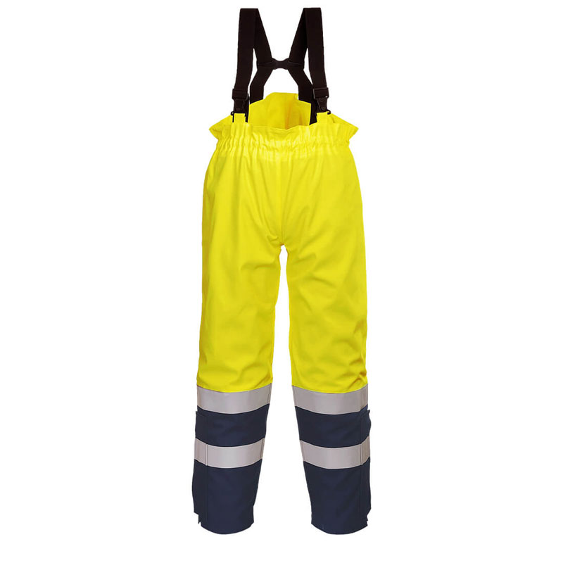 Bizflame Multi Arc Hi-Vis Trouser - Yellow/Navy - L R