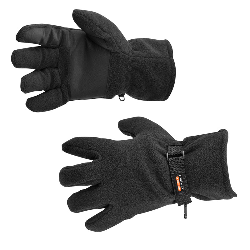 Fleece Glove Insulatex Lined - Black -  R