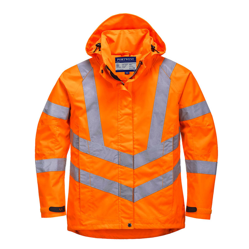 Ladies Hi-Vis Breathable Jacket - Orange - L R
