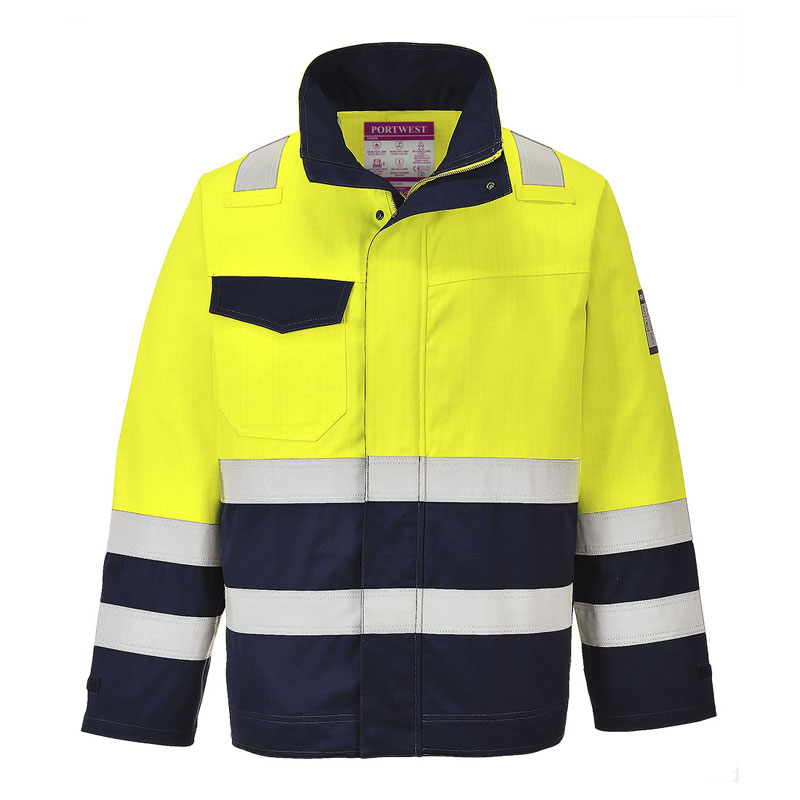 Hi-Vis Modaflame Jacket - Yellow/Navy - L R