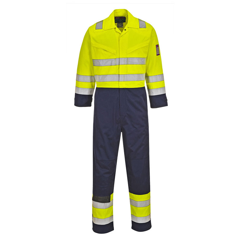 Hi-Vis Modaflame Coverall - Yellow/Navy - 4XL R