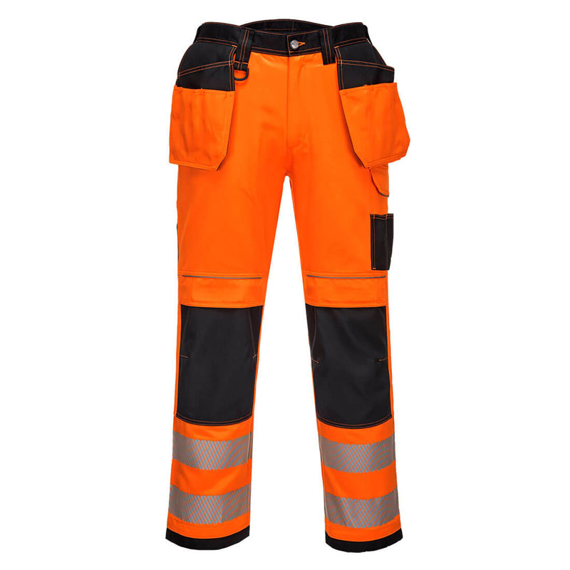 PW3 Hi-Vis Stretch Holster Trouser - Orange/Black - 28 R