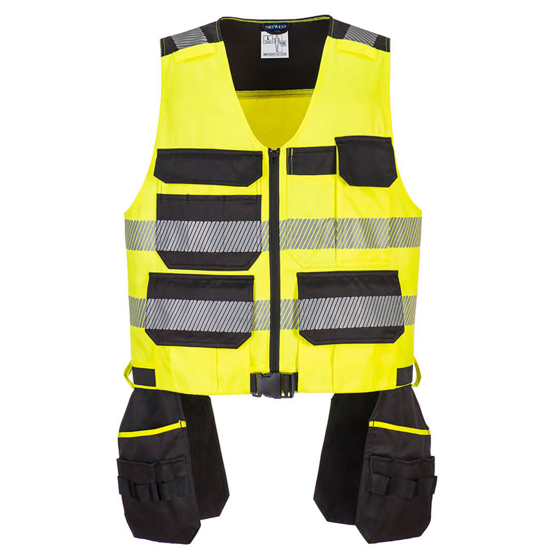 PW3 Class 1 Tool Vest - Yellow/Black - L R